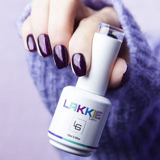 Paarse gellak met paarse glitters