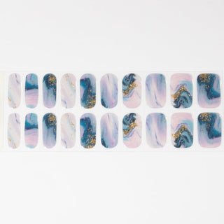 Blue Marble_gelnagel stickers_blauw marmer design