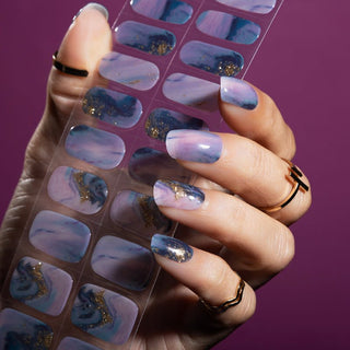 Blue Marble_gelnagel stickers_blauw marmer design