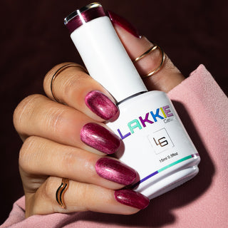 Cat eye Velvet Crush_Donker roze cat eye gellak_LAKKIE Gellak