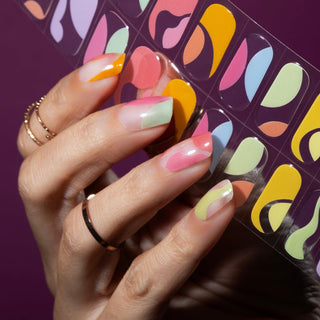Color Mix_gel nagel stickers_kleurrijke nagel swirls design