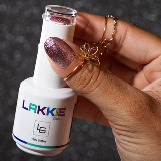 Glamorous rose gold_extreem dekkende roze glitter gellak nagels