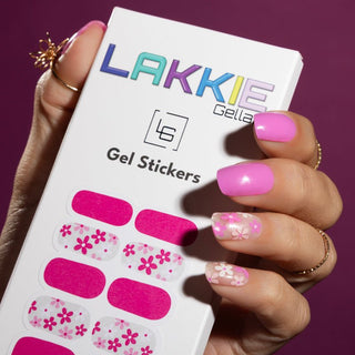 Happy in Pink_Gel nagel stickers_roze bloemen nagel design