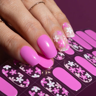 Happy in Pink_Gel nagel stickers_roze bloemen nagel design