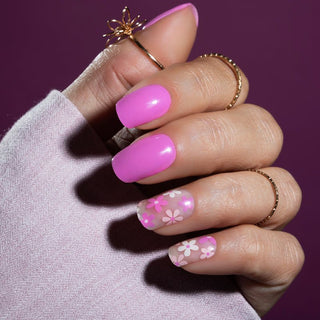 Happy in Pink_Gel nagel stickers_roze bloemen nagel design