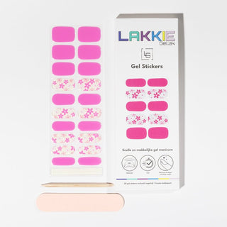 Happy in Pink_Gel nagel stickers_roze bloemen nagel design
