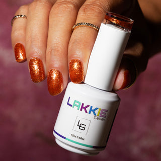 Jungle Glare_Bruine glitter gellak nagels lakkie gellak