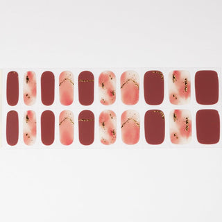 Red Romance_Gel nagel stickers_Rode gelnagel stickers met gouden details