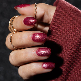 Teasing Red_Rode glitter gellak nagels van LAKKIE Gellak