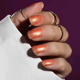 Tropical Glow_ Oranje glitter gellak nagels