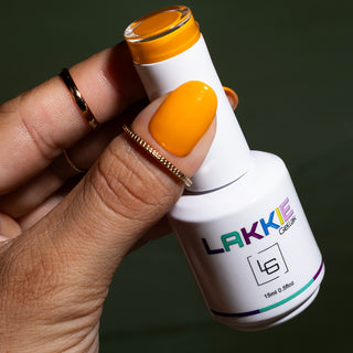 Warm Amber_Oker gele gellak nagels_LAKKIE Gellak