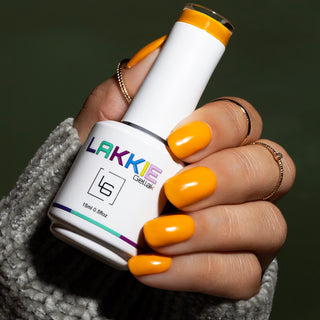 Warm Amber_Oker gele gellak nagels_LAKKIE Gellak