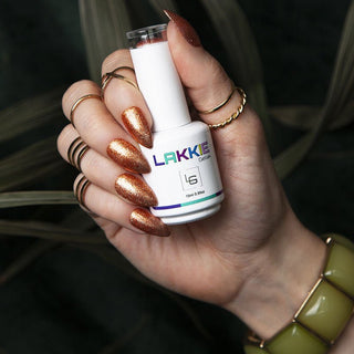 Gouden glitter nagels. Gemaakt met jungle glare