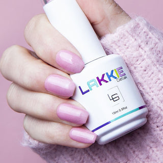 Roze glitter nagels. Roze glitter gellak