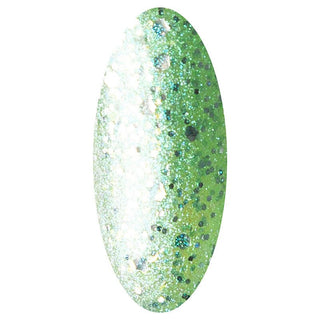 LAKKIE  Fairy Flowers is een groene gellak met glitters. Deze kleur gellak is semi transparant.