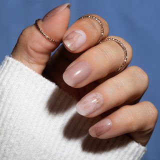 Artistic beige gellak stickers beige herfst design_LAKKIE Gellak