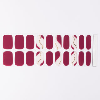 Auric Swirl_roze gel nagel stickers met gouden design_LAKKIE Gellak