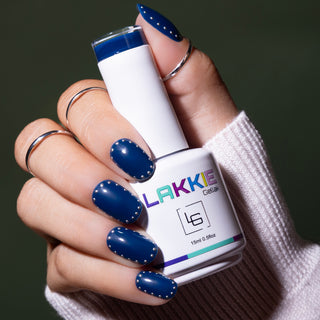 Blue Hour + Silver Liner_Dotting design_LAKKIE Gellak