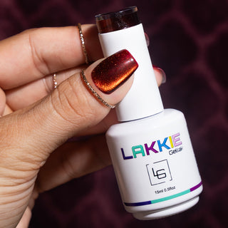 Cat Eye Autumn Spell_roest kleur cat eye gellak nagels_LAKKIE Gellak
