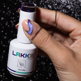 Cat eye Purple Stardust_Silver Liner_paarse cat eye nagels_LAKKIE Gellak