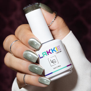 Cat eye Inner Magnetism_Groene cat eye gellak nagels_LAKKIE Gellak