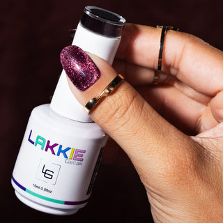 Cat eye Midnight Fuchsia_Paarse cat eye gellak_LAKKIE Gellak