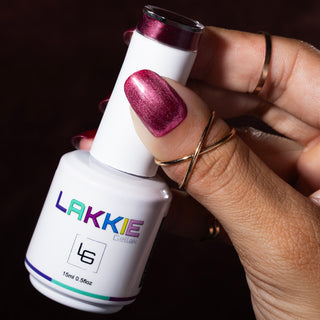 Cat eye Velvet Crush_Donker roze cat eye gellak_LAKKIE Gellak