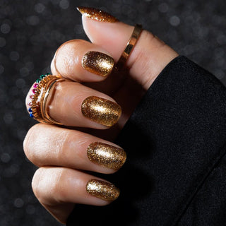 Extra gold_Extreem dekkende gouden glitter gellak nagels