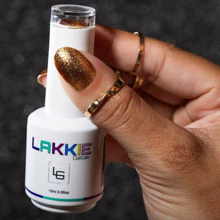 Extra gold_Extreem dekkende gouden glitter gellak nagels