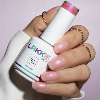Ivory Pearl_licht roze glitter gellak_LAKKIE Gellak