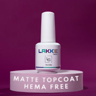 Matte Topcoat Hema free_voor gellak nagels. Met deze matte top coat breng je een matte afsluitende beschermlaag aan over jou gelakte nagels. Het is een no wipe matte top coat HEMA Free