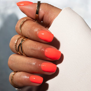 Neon oranje gellak nagels_Summer orange