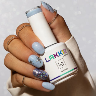Ocean nails_Gleming water_Festival Fairy_Silver Liner_LAKKIE Gellak