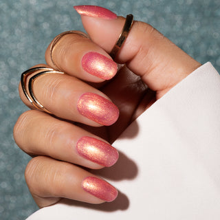 Peach on the beach_Oranje gouden glitter gellak lakkie gellak