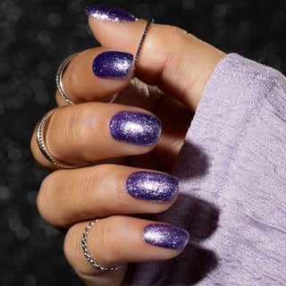 Paarse glitter nagels_Purple Glam_ perfect dekkende glitter gellak