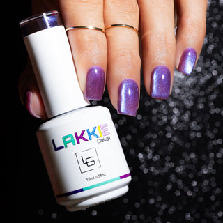 Purple Stardust_Paarse cat eye gellak nagels_LAKKIE Gellak