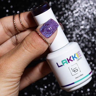 Purple Stardust_Paarse cat eye gellak bubble design nagels_LAKKIE Gellak