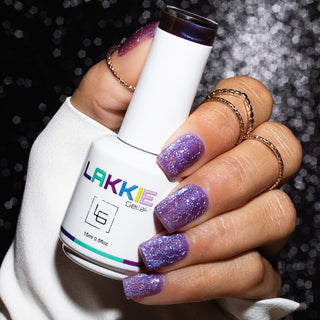 Purple Stardust_Paarse cat eye gellak bubble design nagels_LAKKIE Gellak