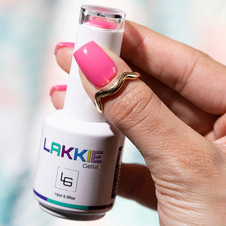 Roze gellak manicure. Dit is een vrolijke roze gellak kleur. perfect voor de lente/zomer