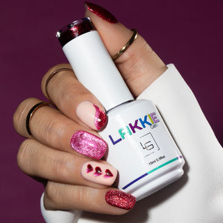 Roze rode cat eye gellak_valentijn nailart_LAKKIE Gellak