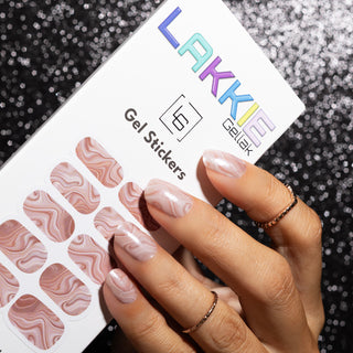 Savage Sand_Roze design gel nagel stickers_LAKKIE Gellak