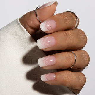 Sculpted French - Gel Nagel Stickers_LAKKIE Gellak_French Manicure