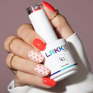 Summer Red_Earl Cream_Polkadots nailart