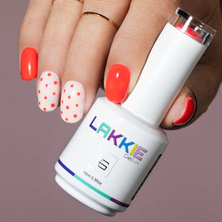 Summer Red_Earl Cream_Polkadots nailart