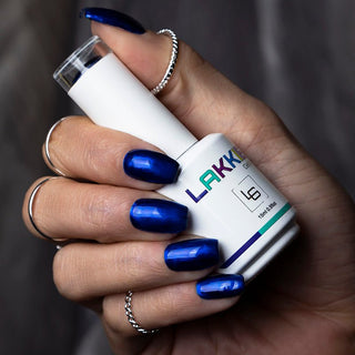 LAKKIE Gellak Invincible Blue. Blauwe Titanium gellak. Voor een prachtige metallic effect op jouw nagels. 