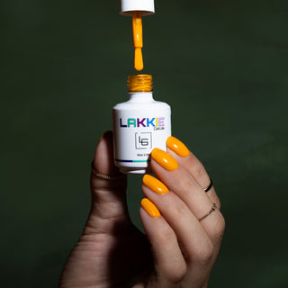Warm Amber_Oker gele gellak nagels_LAKKIE Gellak