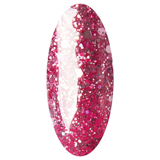 LAKKIE Luxury Sparkle is een donker roze gel nagellak. Deze gellak bestaat uit verschillende soorten roze en zilveren glitters.