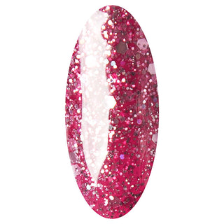 LAKKIE Luxury Sparkle is een donker roze gel nagellak. Deze gellak bestaat uit verschillende soorten roze en zilveren glitters.