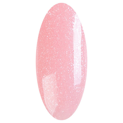 LAKKIE Glossy Pink is een echte lipgloss roze kleur gellak, met daar doorheen een zilveren shimmer.