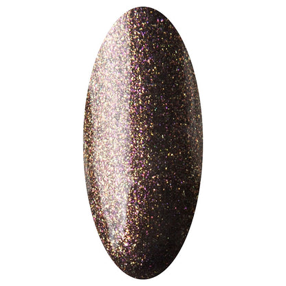 LAKKIE Gleaming Brass is een combinatie van goud/ gele en paarse glitters.